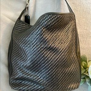 Coach Black Park Avery Woven Tote